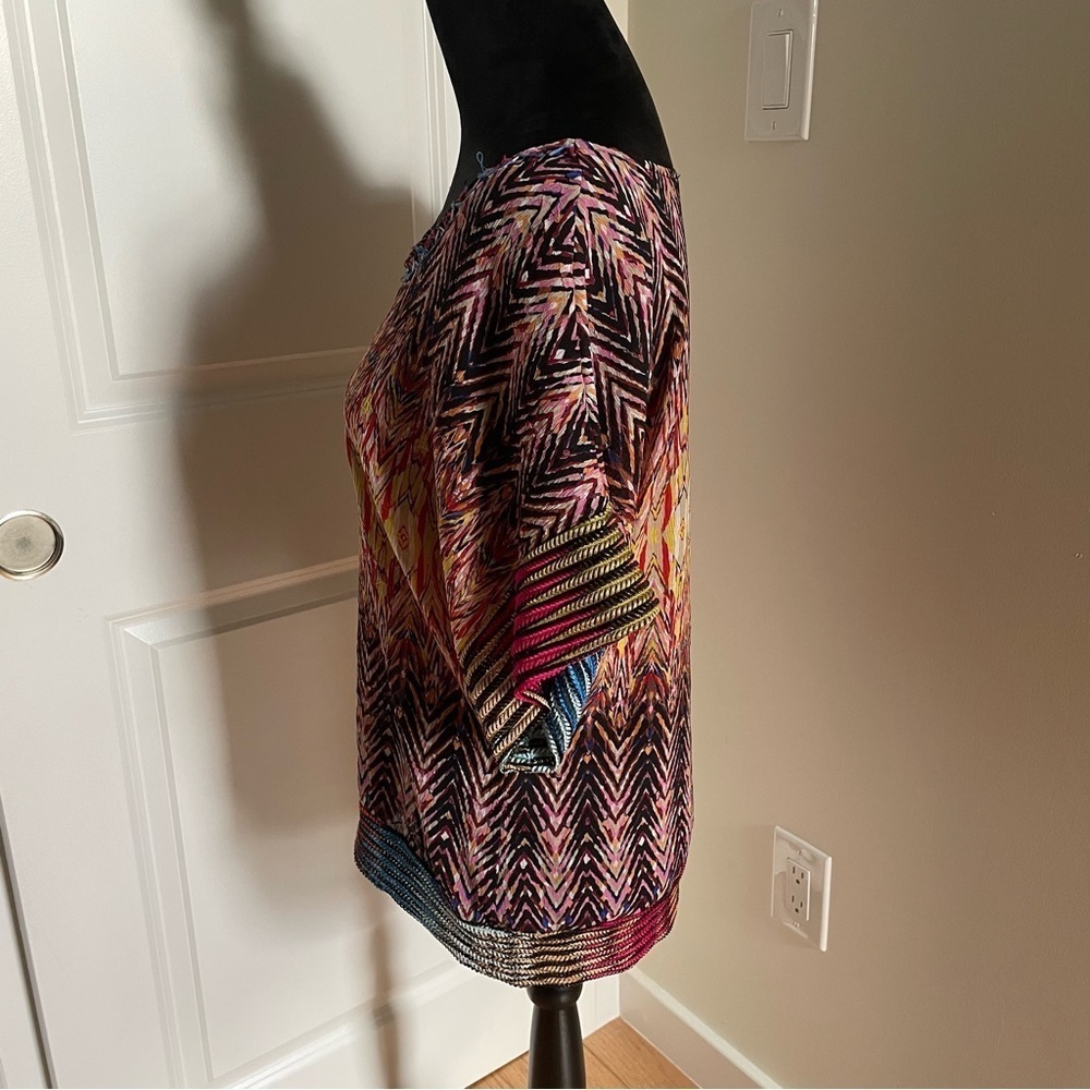 Alberto Makali Multi-Color Abstract Pattern Boatn… - image 2